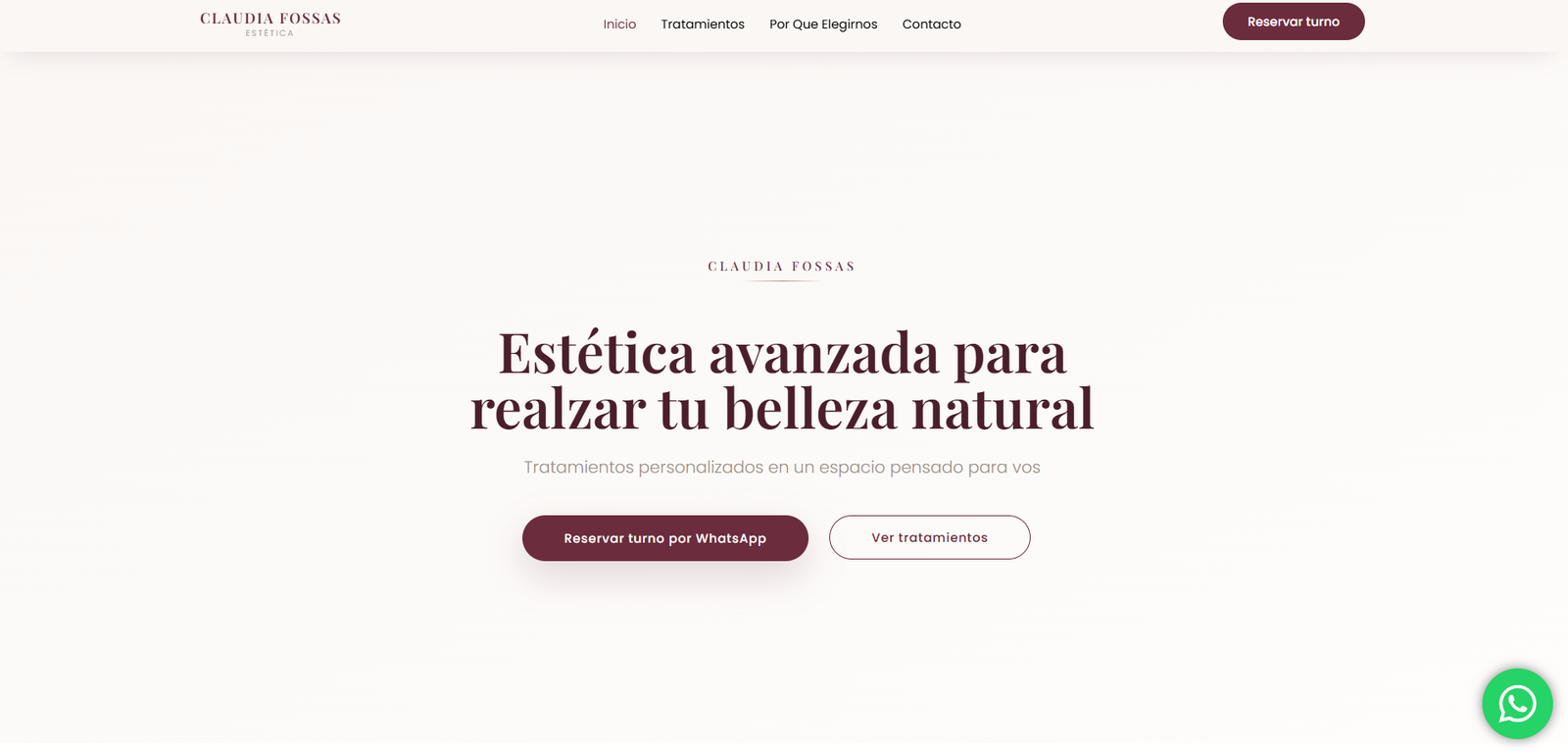 Estética Claudia Fossas